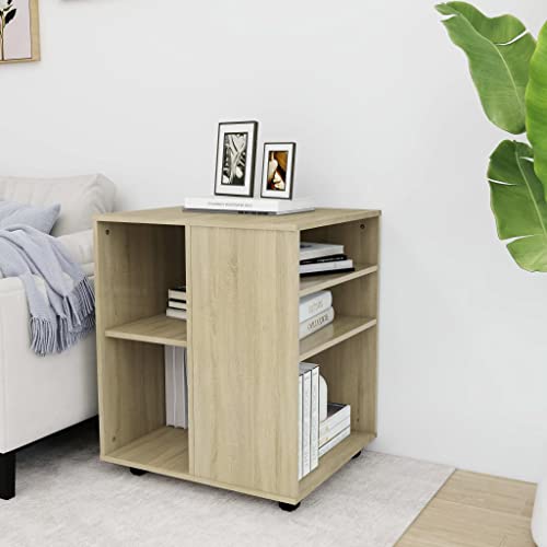 QINXIXINAIXI Rollbarer Schrank mit Rollen, moderner Holzwerkstoff-Schreibtischschrank für Drucker und Zubehör, mobil mit feststellbaren Rollen, langlebig und leicht zu reini von QINXIXINAIXI