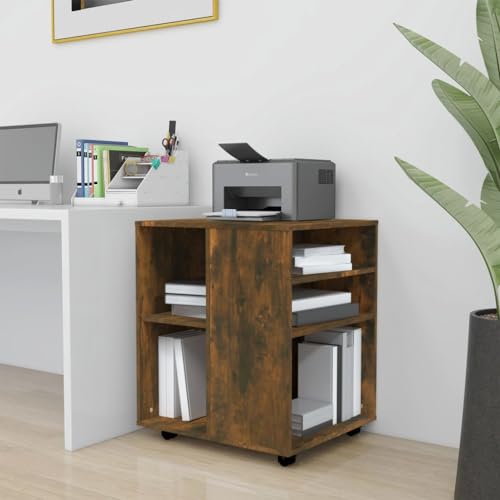 QINXIXINAIXI Rollschrank aus Holzwerkstoff mit Rollen und Stauraum für Schreibtischorganisation von QINXIXINAIXI