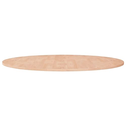 QINXIXINAIXI Runde Tischplatte Ø90x1,5 cm Unbehandeltes Massivholz Eiche Echtholzplatte Rustikale Platte Naturholz Tischplatte für Esstisch Schreibtisch von QINXIXINAIXI