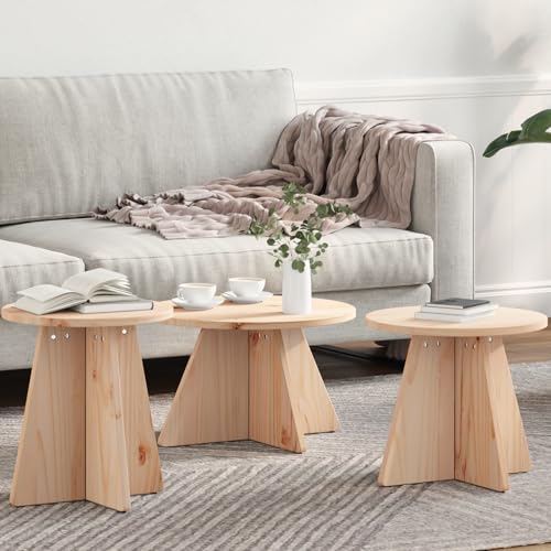 QINXIXINAIXI Rustikaler Couchtisch aus massivem Kiefernholz mit Runddesign für Wohnzimmer, funktionaler Beistelltisch für gemütliche Einrichtung QINXIXINAIXI Rustikaler Couchtisch aus massivem Kiefernholz mit Runddesign für Wohnzimmer, funktionaler Beistelltisch für gemütliche Einrichtung von QINXIXINAIXI