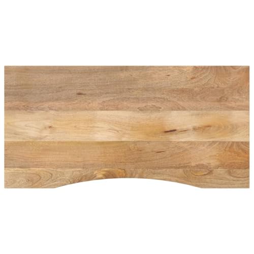 QINXIXINAIXI Schreibtischplatte mit Aussparung 110x60x2,5cm Massivholz Mango Massivholzplatte DIY Holzplatte Holztafel für Arbeitsplatte Schreibtisch von QINXIXINAIXI