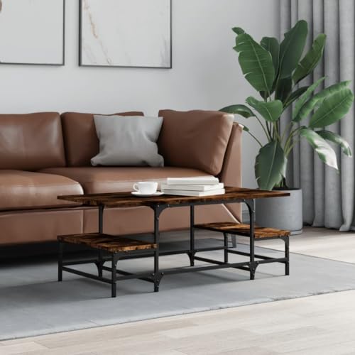 QINXIXINAIXI Stilvoller Couchtisch aus Holzwerkstoff mit Metallgestell, robuster Beistelltisch mit Stauraum für Wohnzimmer QINXIXINAIXI Stilvoller Couchtisch aus Holzwerkstoff mit Metallgestell, robuster Beistelltisch mit Stauraum für Wohnzimmer von QINXIXINAIXI