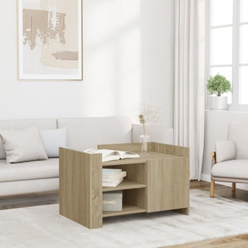 QINXIXINAIXI Stilvoller Couchtisch aus Holzwerkstoff mit Stauraum, Stabiler Tischplatte und praktischer Tür für Wohnzimmer QINXIXINAIXI Stilvoller Couchtisch aus Holzwerkstoff mit Stauraum, Stabiler Tischplatte und praktischer Tür für Wohnzimmer von QINXIXINAIXI