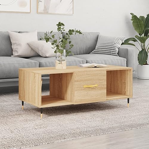 QINXIXINAIXI Stilvoller Couchtisch mit 3 Fächern und Eisenbeinen, robuster Holzwerkstoff mit Stabiler Tischplatte und praktischer Tür für optimalen Stauraum im Wohnzimmer. QINXIXINAIXI Stilvoller Couchtisch mit 3 Fächern und Eisenbeinen, robuster Holzwerkstoff mit Stabiler Tischplatte und praktischer Tür für optimalen Stauraum im Wohnzimmer. von QINXIXINAIXI