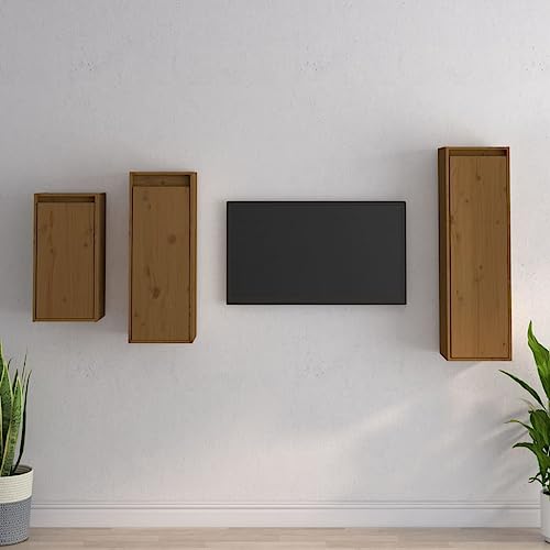 QINXIXINAIXI TV-Schränke 3 STK. Honigbraun Massivholz Kiefer Couchtisch tv kommode Sideboard hängend Fernsehtisch QINXIXINAIXI TV-Schränke 3 STK. Honigbraun Massivholz Kiefer Couchtisch tv kommode Sideboard hängend Fernsehtisch von QINXIXINAIXI