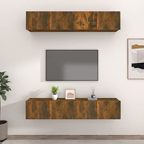 QINXIXINAIXI TV-Schränke 4 STK. Räuchereiche Fernseher Tisch Couchtisch tv kommode tv Board 80x30x30 cm Holzwerkstoff QINXIXINAIXI TV-Schränke 4 STK. Räuchereiche Fernseher Tisch Couchtisch tv kommode tv Board 80x30x30 cm Holzwerkstoff von QINXIXINAIXI