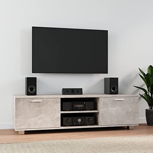 QINXIXINAIXI TV-Schrank Betongrau Fernsehtisch Fernsehschrank tv unterschrank kommode 140x40,5x35 cm Holzwerkstoff QINXIXINAIXI TV-Schrank Betongrau Fernsehtisch Fernsehschrank tv unterschrank kommode 140x40,5x35 cm Holzwerkstoff von QINXIXINAIXI