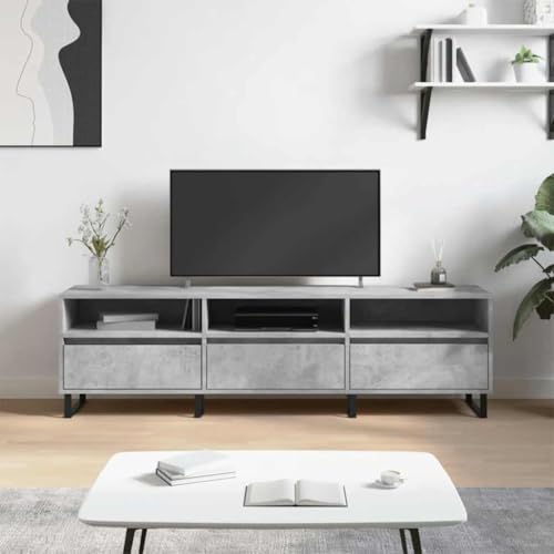 QINXIXINAIXI TV-Schrank Betongrau Sideboard hängend Couchtisch Sideboard Wohnzimmer hängeschrank 150x30x44,5 cm Holzwerkstoff QINXIXINAIXI TV-Schrank Betongrau Sideboard hängend Couchtisch Sideboard Wohnzimmer hängeschrank 150x30x44,5 cm Holzwerkstoff von QINXIXINAIXI