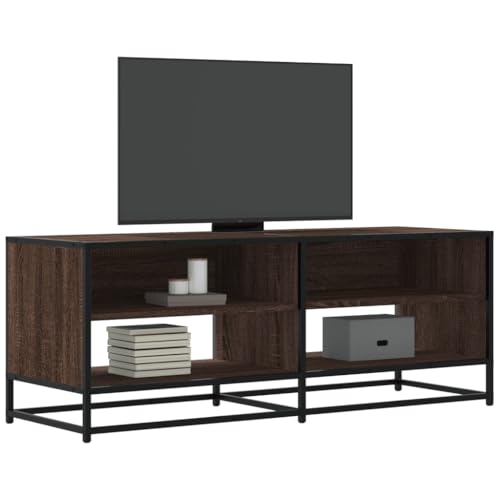 QINXIXINAIXI TV-Schrank Braun Eiche-Optik hängeschrank tv möbel tv ständer Fernsehschrank 120,5x40x46cm Holzwerkstoff Metall von QINXIXINAIXI