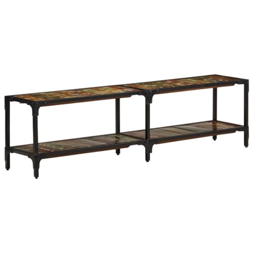 QINXIXINAIXI TV-Schrank Konsolentisch mit Schubladen Fernseher Tisch tv möbel tv Cabinet 150x30x41 cm Altholz Massiv von QINXIXINAIXI
