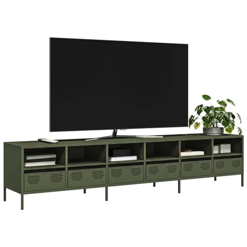 QINXIXINAIXI TV-Schrank Olivgrün Fernsehschrank Sideboard tv tv ständer Fernseher Tisch 202x39x43,5 cm Kaltgewalzter Stahl QINXIXINAIXI TV-Schrank Olivgrün Fernsehschrank Sideboard tv tv ständer Fernseher Tisch 202x39x43,5 cm Kaltgewalzter Stahl von QINXIXINAIXI