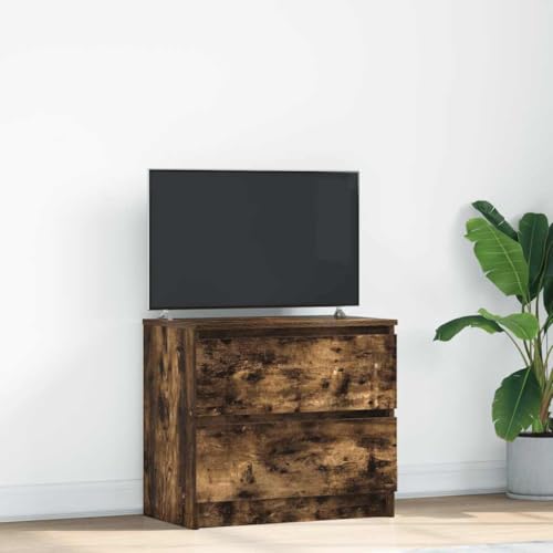 QINXIXINAIXI TV-Schrank Räuchereiche HiFi Rack Konsolentisch mit Schubladen hängeschrank wohnzimmerschrank 60x35x54 cm Holzwerkstoff von QINXIXINAIXI