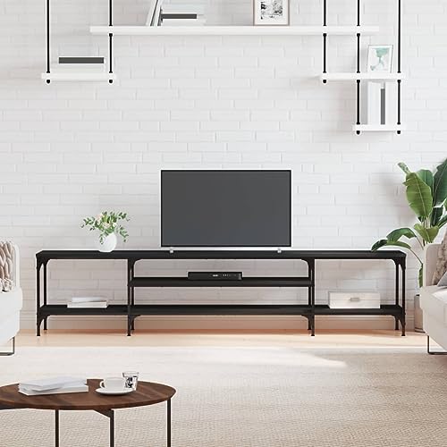 QINXIXINAIXI TV-Schrank Schwarz Konsolentisch mit Schubladen Sideboard tv tv Bank hängeschrank 201x35x45 cm Holzwerkstoff & Eisen QINXIXINAIXI TV-Schrank Schwarz Konsolentisch mit Schubladen Sideboard tv tv Bank hängeschrank 201x35x45 cm Holzwerkstoff & Eisen von QINXIXINAIXI
