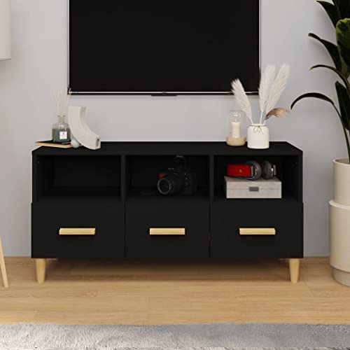 QINXIXINAIXI TV-Schrank Schwarz tv unterschrank tv ständer Sideboard Wohnzimmer HiFi Rack 102x36x50 cm Holzwerkstoff QINXIXINAIXI TV-Schrank Schwarz tv unterschrank tv ständer Sideboard Wohnzimmer HiFi Rack 102x36x50 cm Holzwerkstoff von QINXIXINAIXI