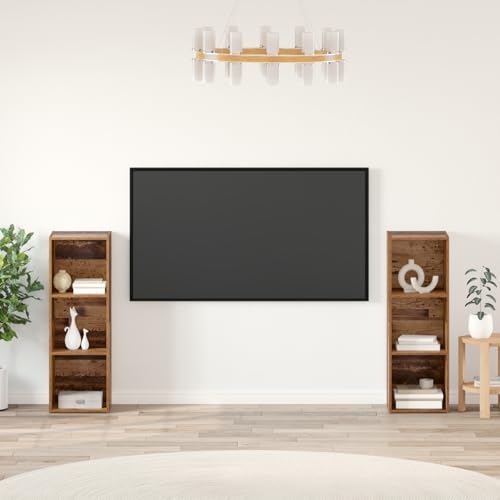 QINXIXINAIXI TV-Schrank-Set 2 pcs Altes Holz Sideboard hängend tv kommode Konsolentisch mit Schubladen Fernseher Tisch 107 x 35 x 37 cm Holzwerkstoff QINXIXINAIXI TV-Schrank-Set 2 pcs Altes Holz Sideboard hängend tv kommode Konsolentisch mit Schubladen Fernseher Tisch 107 x 35 x 37 cm Holzwerkstoff von QINXIXINAIXI