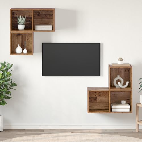 QINXIXINAIXI TV-Schrank Set 4 pcs Altholz tv kommode Fernseher Tisch HiFi Rack Sideboard hängend 37 x 37 x 72 cm Holzwerkstoff QINXIXINAIXI TV-Schrank Set 4 pcs Altholz tv kommode Fernseher Tisch HiFi Rack Sideboard hängend 37 x 37 x 72 cm Holzwerkstoff von QINXIXINAIXI
