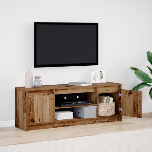 QINXIXINAIXI TV-Schrank mit LED - Altes Holz, tv unterschrank tv möbel Fernseher Tisch kommode 139,5x34x50 cm, aus Holzwerkstoff QINXIXINAIXI TV-Schrank mit LED - Altes Holz, tv unterschrank tv möbel Fernseher Tisch kommode 139,5x34x50 cm, aus Holzwerkstoff von QINXIXINAIXI