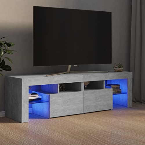 QINXIXINAIXI TV-Schrank mit LED-Beleuchtung Betongrau hängeschrank Fernsehtisch Fernsehschrank tv unterschrank 140x36,5x40 cm QINXIXINAIXI TV-Schrank mit LED-Beleuchtung Betongrau hängeschrank Fernsehtisch Fernsehschrank tv unterschrank 140x36,5x40 cm von QINXIXINAIXI