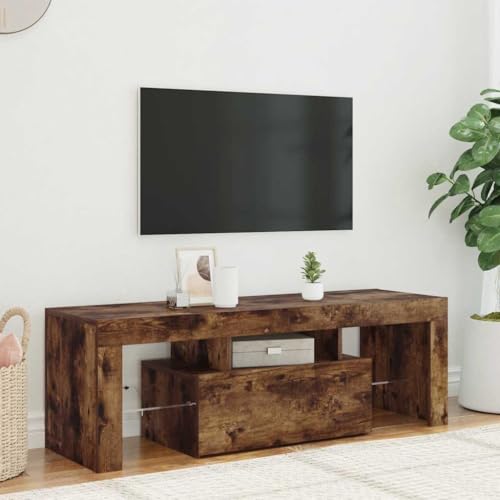 QINXIXINAIXI TV-Schrank mit LED-Leuchten Räuchereiche tv kommode tv Cabinet lowboard HiFi Rack 120x35x40 cm QINXIXINAIXI TV-Schrank mit LED-Leuchten Räuchereiche tv kommode tv Cabinet lowboard HiFi Rack 120x35x40 cm von QINXIXINAIXI