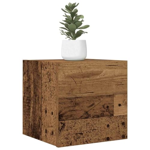 QINXIXINAIXI TV-Wandschränke 2 STK. Altholz-Optik HiFi Rack Sideboard tv tv Board Sideboard hängend 30,5x30x30 cm von QINXIXINAIXI