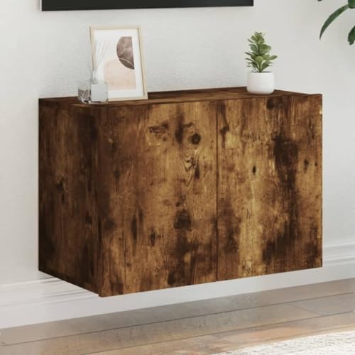 QINXIXINAIXI TV-Wandschrank Räuchereiche hängeschrank lowboard Fernseher Tisch Sideboard hängend 60x30x41 cm von QINXIXINAIXI