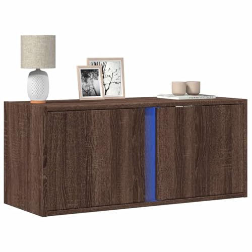 QINXIXINAIXI TV-Wandschrank mit LED-Beleuchtung Eichen-Optik Fernsehschrank hängeschrank Couchtisch Sideboard tv 80x31x35 cm QINXIXINAIXI TV-Wandschrank mit LED-Beleuchtung Eichen-Optik Fernsehschrank hängeschrank Couchtisch Sideboard tv 80x31x35 cm von QINXIXINAIXI
