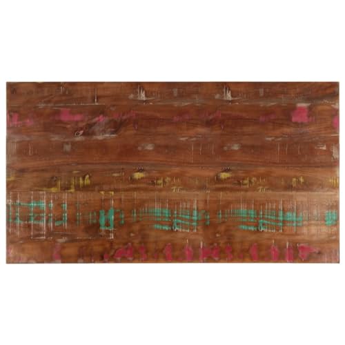 QINXIXINAIXI Tischplatte 100x60x1,5 cm Rechteckig Altholz Massiv Tischlerplatte Holzplatte für Möbelbau Rustikale Platte für Esstisch Küche von QINXIXINAIXI