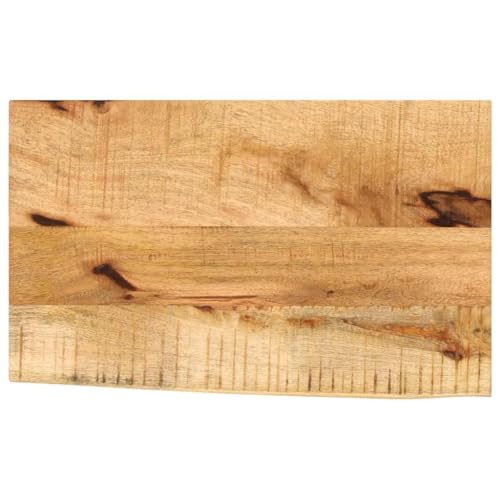QINXIXINAIXI Tischplatte 50x40x2,5 cm Baumkante Massivholz Raues Mangoholz Rustikale Tischplatte DIY Holzplatte Wohnzimmertischplatte für Arbeitsplatte Schreibtisch von QINXIXINAIXI