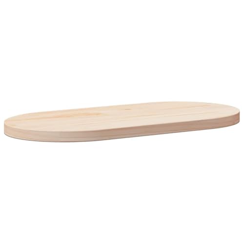 QINXIXINAIXI Tischplatte 70x35x2,5 cm Massivholz Kiefer Oval DIY Möbelbau Naturholz Tischplatte Rustikale Platte für Arbeitsplatte Wohnzimmer von QINXIXINAIXI