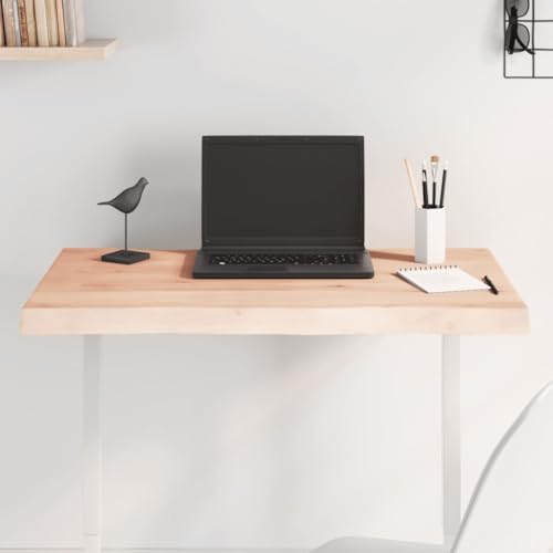 QINXIXINAIXI Tischplatte 80x60x(2-4) cm Massivholz Unbehandelt Baumkante Esstischplatte Holz Wohnzimmertischplatte Massivholzplatte für Arbeitsplatte Wohnzimmer von QINXIXINAIXI