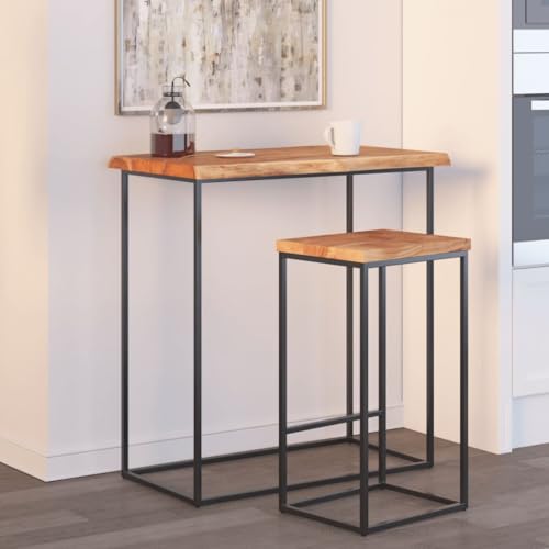 QINXIXINAIXI Tischplatte 80x60x2,5cm Rechteckig Massivholz Akazie Naturkante Massivholzplatte DIY Möbelbau Rustikale Platte für Küche Schreibtisch von QINXIXINAIXI