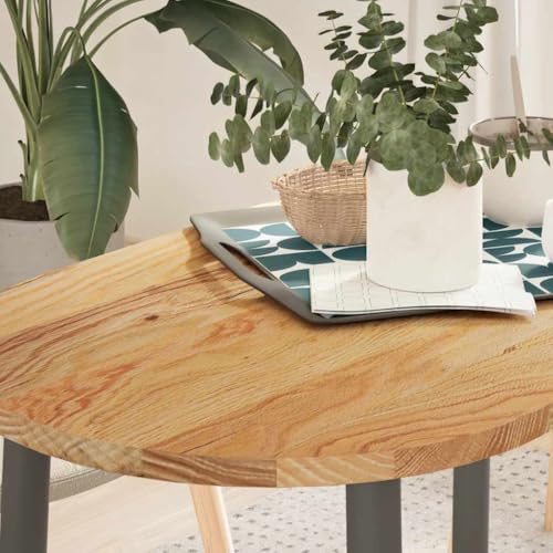QINXIXINAIXI Tischplatte Hellbraun 100x50x2 cm Massivholz Eiche Oval DIY Holzplatte Echtholzplatte Massivholztafel für Küche Esstisch QINXIXINAIXI Tischplatte Hellbraun 100x50x2 cm Massivholz Eiche Oval DIY Holzplatte Echtholzplatte Massivholztafel für Küche Esstisch von QINXIXINAIXI