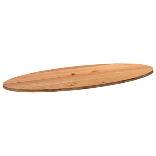 QINXIXINAIXI Tischplatte Hellbraun 240x100x4 cm Massivholz Eiche Oval Esstischplatte Holz Massivholzplatte Holzplatte für Möbelbau für Küche Schreibtisch von QINXIXINAIXI