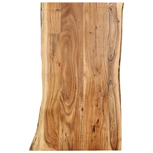 QINXIXINAIXI Tischplatte Massivholz Akazie 100x(50-60) x2,5 cm Massivholztafel Küchentischplatte DIY Holzplatte für Schreibtisch Arbeitsplatte von QINXIXINAIXI