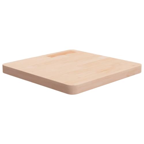 QINXIXINAIXI Tischplatte Quadratisch 50x50x4 cm Eichenholz Unbehandelt DIY Holzprojekte Massivholzplatte Holzplatte für Möbelbau für Esstisch Arbeitsplatte von QINXIXINAIXI