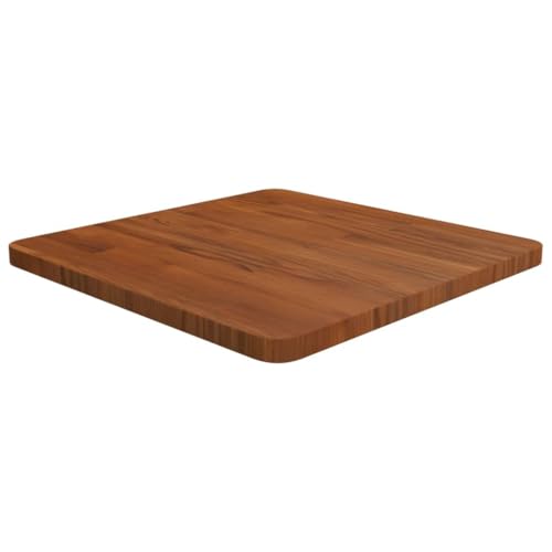 QINXIXINAIXI Tischplatte Quadratisch Dunkelbraun 50x50x2,5cm Eiche Behandelt DIY Möbelbau Massivholzplatte Tischlerplatte für Schreibtisch Esstisch von QINXIXINAIXI