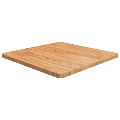 QINXIXINAIXI Tischplatte Quadratisch Hellbraun 60x60x2,5cm Behandelte Eiche DIY Möbelbau Holzplatte für Möbelbau Esstischplatte aus Holz für Arbeitsplatte Schreibtisch von QINXIXINAIXI