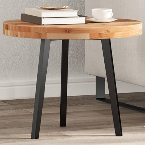 QINXIXINAIXI Tischplatte Rund Ø50x4 cm Massivholz Akazie Wohnzimmertischplatte Wohnzimmertischplatte Bauholzplatte für Esstisch Arbeitsplatte von QINXIXINAIXI