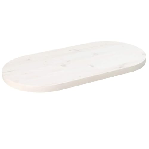 QINXIXINAIXI Tischplatte Weiß 70x35x2,5 cm Massivholz Kiefer Oval Rustikale Platte Holztafel Massivholztafel für Esstisch Schreibtisch QINXIXINAIXI Tischplatte Weiß 70x35x2,5 cm Massivholz Kiefer Oval Rustikale Platte Holztafel Massivholztafel für Esstisch Schreibtisch von QINXIXINAIXI