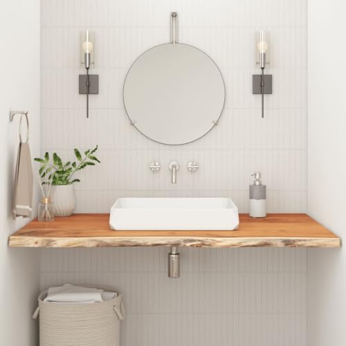 QINXIXINAIXI Waschtischplatte 90x60x3,8 cm Rechteckig Massivholz Akazie Küchentischplatte Naturholztafel Esstischplatte aus Holz für Arbeitsplatte Schreibtisch QINXIXINAIXI Waschtischplatte 90x60x3,8 cm Rechteckig Massivholz Akazie Küchentischplatte Naturholztafel Esstischplatte aus Holz für Arbeitsplatte Schreibtisch von QINXIXINAIXI