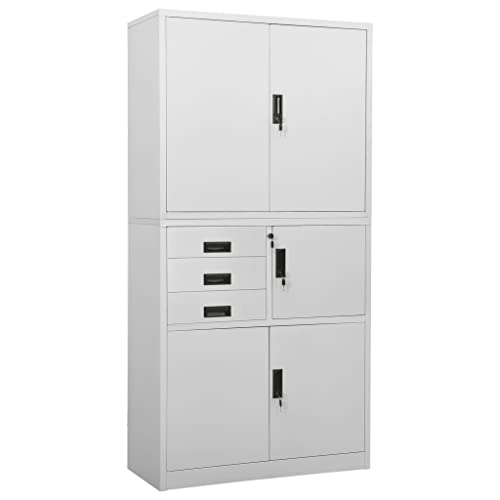 Stahl Aktenschrank mit Schließfach und 3 verstellbaren Einlegeböden für ordentliche Aktenaufbewahrung | Kugelgelagerte Schubladen | Langlebig und leicht zu rein Stahl Aktenschrank mit Schließfach und 3 verstellbaren Einlegeböden für ordentliche Aktenaufbewahrung | Kugelgelagerte Schubladen | Langlebig und leicht zu rein von QINXIXINAIXI