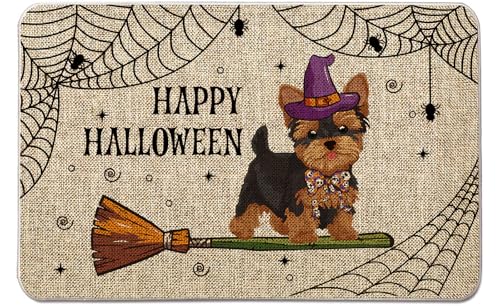 QIONG MENG Halloween-Fußmatte, Yorkie-Hundepfoten-Teppich, 43,2 x 68,9 cm, Outdoor-Fußmatten, Eingangsteppich, dekorative Bodenmatten für Bauernhaus, Zuhause, Küche, Bauernhaus QIONG MENG Halloween-Fußmatte, Yorkie-Hundepfoten-Teppich, 43,2 x 68,9 cm, Outdoor-Fußmatten, Eingangsteppich, dekorative Bodenmatten für Bauernhaus, Zuhause, Küche, Bauernhaus von QIONG MENG