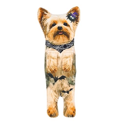 QIONG MENG Lustige Yorkshire Terrier Hundehandtücher, niedliche Halloween-Welpen-Hunde-Küchentücher, Einweihungsfeier, Weihnachten, Geburtstag, für Zuhause, Küche, Badezimmer, Dekoration von QIONG MENG