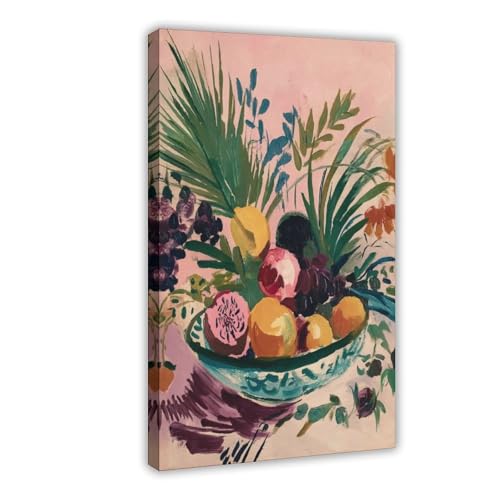 Kunstdruck auf Leinwand, Motiv: Lebendige Obstschale, Wandkunst, Druck, Gemälde für Wohnzimmer, Schlafzimmer, Dekoration, 50 x 75 cm Kunstdruck auf Leinwand, Motiv: Lebendige Obstschale, Wandkunst, Druck, Gemälde für Wohnzimmer, Schlafzimmer, Dekoration, 50 x 75 cm von QIOTBVV