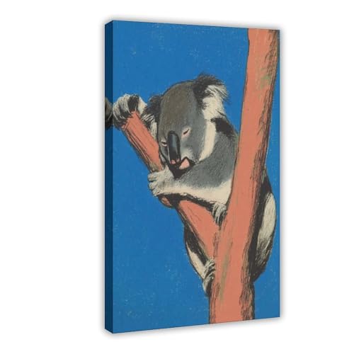 Kunstdruck auf Leinwand, Retro-Koala-Kunstdruck, Wandkunst, Dekordruck, Gemälde für Wohnzimmer, Schlafzimmer, Dekoration, 40 x 60 cm Kunstdruck auf Leinwand, Retro-Koala-Kunstdruck, Wandkunst, Dekordruck, Gemälde für Wohnzimmer, Schlafzimmer, Dekoration, 40 x 60 cm von QIOTBVV