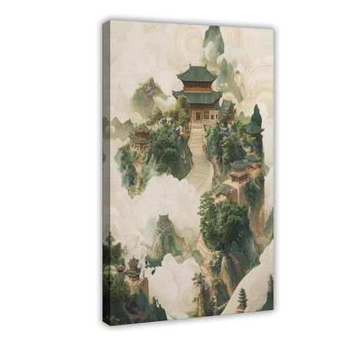 Leinwandposter mit Blick von der Spitze des Berges, Wandkunst, Dekordruck, Bild Gemälde für Wohnzimmer, Schlafzimmer, Dekoration, 20 x 30 cm Leinwandposter mit Blick von der Spitze des Berges, Wandkunst, Dekordruck, Bild Gemälde für Wohnzimmer, Schlafzimmer, Dekoration, 20 x 30 cm von QIOTBVV