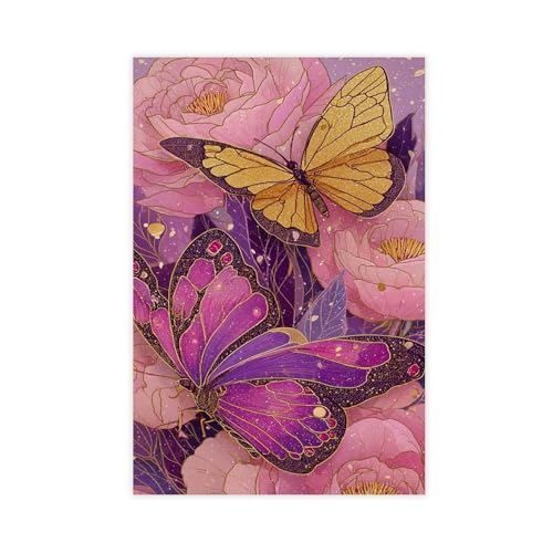 Leinwandposter mit rosa Pfingstrosen, Wandkunst, Dekordruck, Gemälde für Wohnzimmer, Schlafzimmer, Dekoration, 50 x 75 cm Leinwandposter mit rosa Pfingstrosen, Wandkunst, Dekordruck, Gemälde für Wohnzimmer, Schlafzimmer, Dekoration, 50 x 75 cm von QIOTBVV