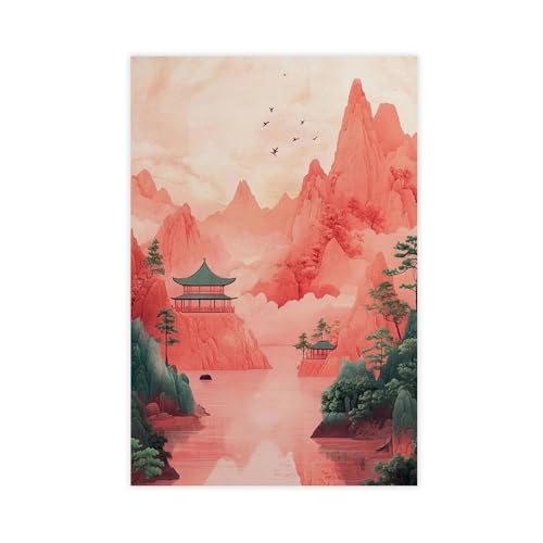 Orientalische Landschaft, Leinwand-Poster, Wandkunst, Dekordruck, Bild Gemälde für Wohnzimmer, Schlafzimmer, Dekoration, 40 x 60 cm Orientalische Landschaft, Leinwand-Poster, Wandkunst, Dekordruck, Bild Gemälde für Wohnzimmer, Schlafzimmer, Dekoration, 40 x 60 cm von QIOTBVV