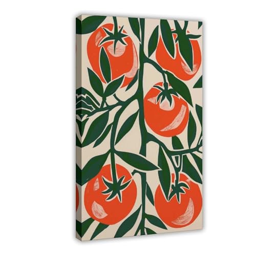 Poster auf Leinwand, Motiv: Tomaten, Wandkunst, Dekor, Bild, Gemälde für Wohnzimmer, Schlafzimmer, Dekoration, 60 x 90 cm Poster auf Leinwand, Motiv: Tomaten, Wandkunst, Dekor, Bild, Gemälde für Wohnzimmer, Schlafzimmer, Dekoration, 60 x 90 cm von QIOTBVV