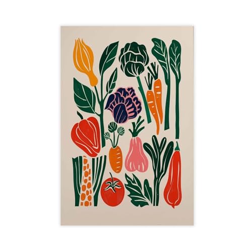 QIOTBVV Leinwandposter mit Gemüse, Küche, Schlafzimmer, Landschaft, Büro, Raumdekoration, Geschenk, 60 x 90 cm QIOTBVV Leinwandposter mit Gemüse, Küche, Schlafzimmer, Landschaft, Büro, Raumdekoration, Geschenk, 60 x 90 cm von QIOTBVV